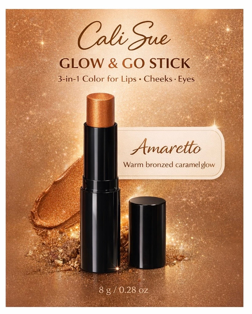 🤎 Cali Sue Signature 3 in 1 Glow & Go Stick – Amaretto